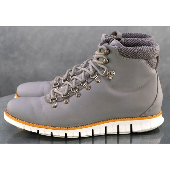 Cole Haan Zero Grand $160 Men's Hikingg Boots Size 9 Leather Gray Tan C27811 - Picture 2 of 11
